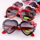 2016 Children's Eyewear Girls Love Heart  Mirror Sunglasses Summer UV400 Kids Eyewear Plastic Sun Glasses For Girls