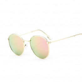 2016 retro round sunglasses women men brand designer sun glasses for women Alloy mirror sunglasses ray female oculos de sol