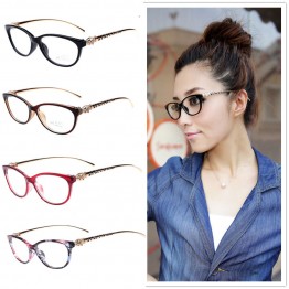 8 Colors 2017 Fashion Cheetah Earstems Glasses frames Women Ladies Leopard Decorative Reading Glasses Frame Eyeglasses No Degree