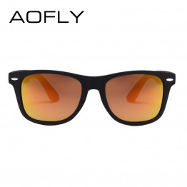 AOFLY Fashion Sunglasses Men Polarized Sunglasses Men Driving Mirrors Coating Points Black Frame Eyewear Male Sun Glasses UV400