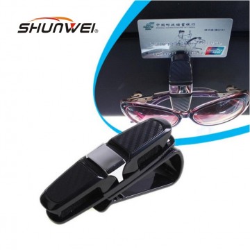 Carbon Fiber Universal Auto Fashion Car Accessory Sunglasses Eye Glasses Clamp Parking Card Pen Ticket Holder Clip Car-Styling32700075868