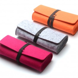 DRESSUUP Top-grade Exquisite Felt Cloth Sunglasses Boxes High Quality Luxury Fabric Glasses Case Gray/Rose/Orange/Pink/Green