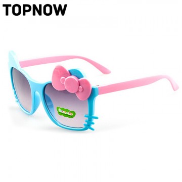 Fashion Kids Sunglasses Children Girls Bow Cartoon Cat Shades Eyeglasses Plastic Frame Glasses Gafas Oculos De Sol crianca