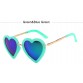 Fashionable Heart Shape Sunglasses 2016 New Cute Girls Pink Mirror Lovely Sun Glasses 100% UV400 Kid Baby Eyewear High Quality