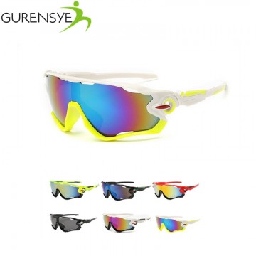Gurensye Brand New Design Big Frame Colourful Lens Sun Glasses Outdoor Sports Cycling Bike Goggles Motorcycle Bicycle Sunglasses32680516221