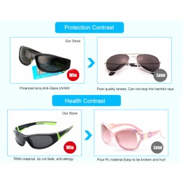 JIANGTUN Super Light Kids TR90 Polarized Sunglasses Children Outdoor Safety Brand Glasses Flexible Rubber Oculos Infantil