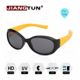 JIANGTUN Top Quality Baby Boys Girls Brand Kids Sunglasses Fit 3-12 Year TR90 Polarized Children Glasses Fashion Oculos
