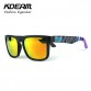 Kdeam Sport Sunglasses Men Reflective Coating Square Sun Glasses Women Brand Design Mirrored Oculos De Sol With Penut Hard Case