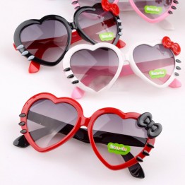 Kids Plastic Frame Love Sunglasses Children Girls Bownot Cartoon Lovely Eyeglasses Oculos De Sol crianca For Baby 6 Colors