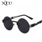 Luxury Metal Sunglasses Men Round Sunglass Steampunk Coating Glasses Vintage Retro Outdoor Lentes Oculos of Male Sun