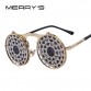 MERRY&#39;S Steam Punk Gothic Vintage Clamshell Sunglasses Personality Clamshell Glasses Metal Punk Sun glasses32529159576