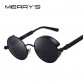 MERRY&#39;S Vintage Women Steampunk Sunglasses Brand Design Round Sunglasses Oculos de sol UV40032421108847