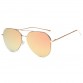 New Fashion Flat Lens Mirror aviation Sunglasses Women Stylish Sun Glasses Lady Men Metal Frame Eyewear High Quality