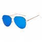 New Fashion Flat Lens Mirror aviation Sunglasses Women Stylish Sun Glasses Lady Men Metal Frame Eyewear High Quality