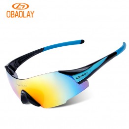 OBAOLAY 2016 new Rimless sports cycling glasses bicycle men women Ultralight Colorful travel bike glasses D1091YJ