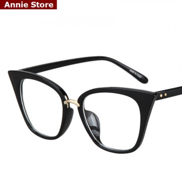 Peekaboo New 2017 fashion cat eye glasses frames optical brand design vintage cat eye eyeglasses frame women clear black leopard32602262396