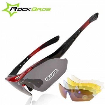 ROCKBROS Polarized Sports Men Sunglasses Road Cycling Glasses Mountain Bike Bicycle Riding Protection Goggles Eyewear 5 Lens1938720007