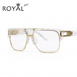ROYA GIRL Luxury Women Brand Glasses Frame Vintage Oversize Clear Lens Glasses Men Eyeglasses Frames Acetate Spectacles ss098