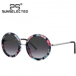 Sunglasses Womens glasses Round vintage ladies branded sunglasses Oculos lentes de sol mujer feminino Metal Female Eyewears76
