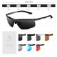 VEITHDIA Brand Men's Polarized Sunglasses Rimless Rectangle Driving Mirror Sport Mens Sun Glasses For Men 6501
