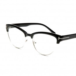 Women's Elegant Half frame cat eye  Eyewear Frames  Amber brand designer Computer Glasses Frames oculos De Grau F15031