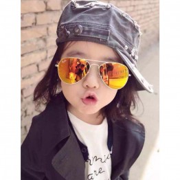 brand designer boys and girls Sunglasses alloy metal Frame  UV400 Anti-Reflectiveg children Sun glasses 3026