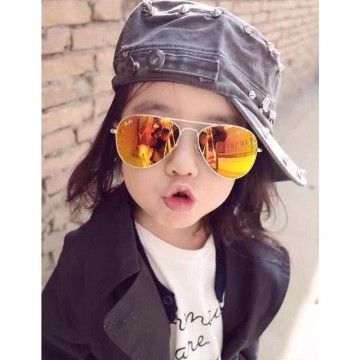 brand designer boys and girls Sunglasses alloy metal Frame  UV400 Anti-Reflectiveg children Sun glasses 3026